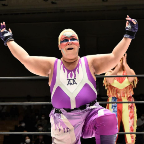 アジャコング　リング上で勝利の瞬間